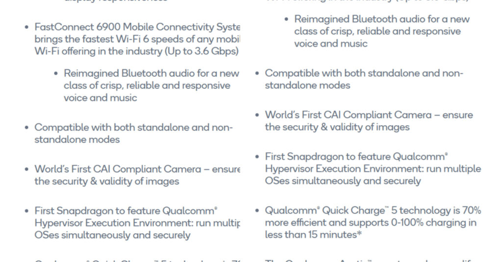 Qualcomm Snapdragon 888 Specs